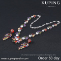 S-21  New Rhinestone Jewelry african rhodium plated necklace wedding jewelry sets